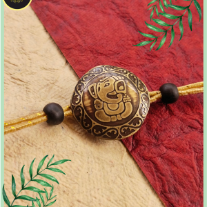 BRASS GANESHA RAKHI BY TAMRA-KASYA